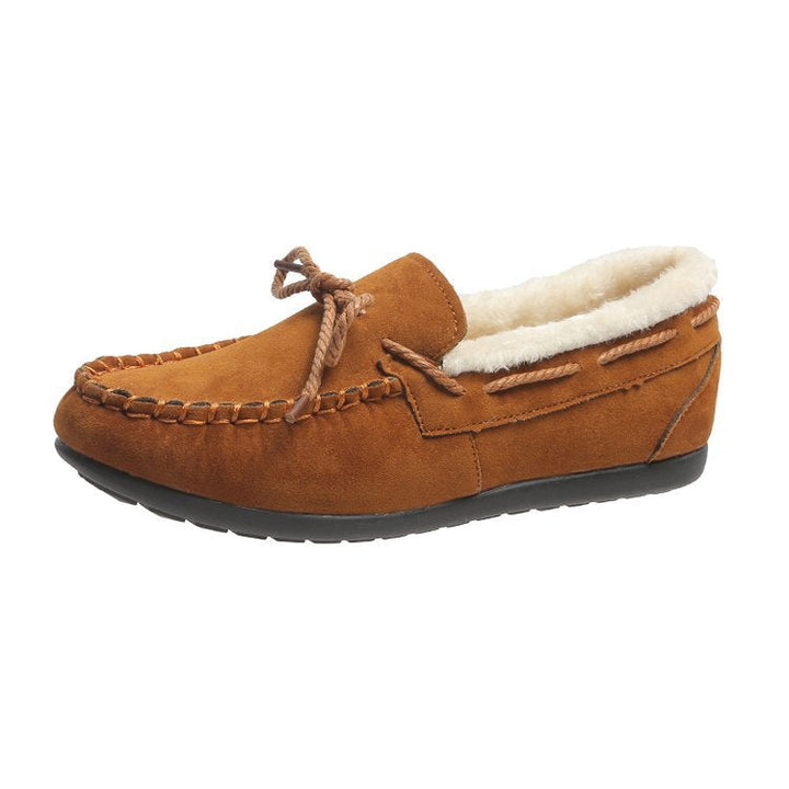 Damen Mokassins mit weichem Futter und dekorativen Längsnähten W&W Mode