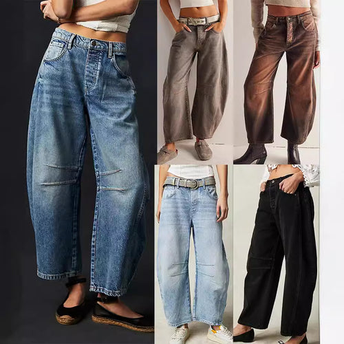 Damen Baggy-Jeans im Modernen Stil WW