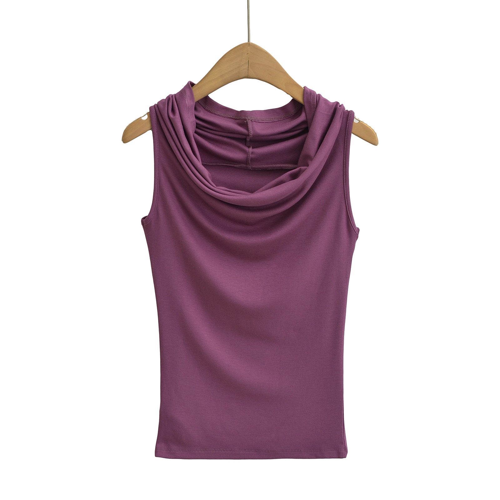 Damen ärmelloses Cowl-Top aus weichem, elastischem Material WW