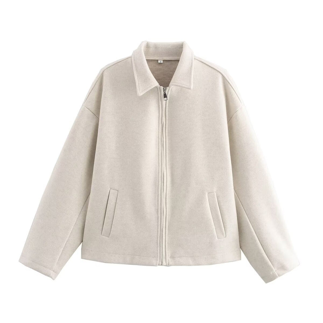 Damen Übergangsjacke aus hochwertigem Wollmix mit praktischen Taschen W&W Mode