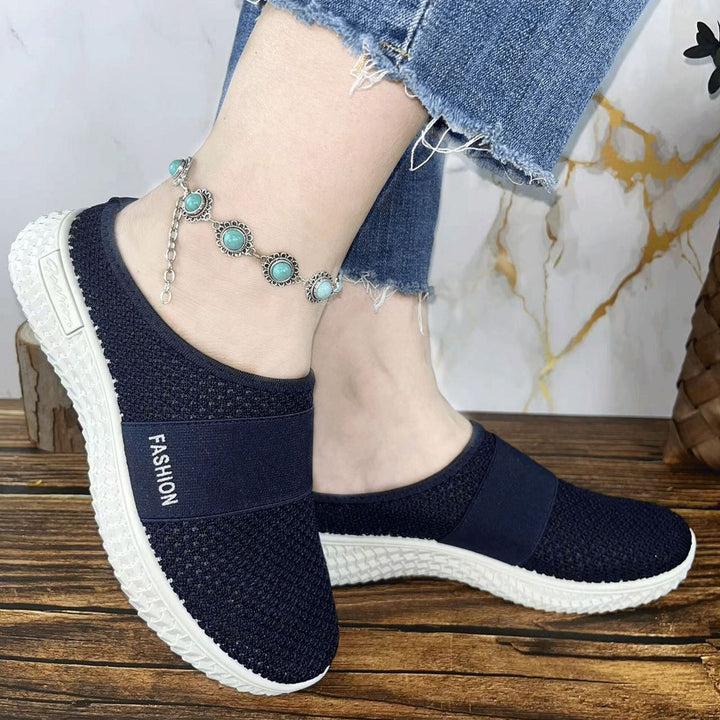 W&W Mode | Orthopädische Slip on Damenschuhe Mit Klettverschluss