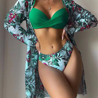 Damen Strandüberwurf-Set mit stylischem Druck WW