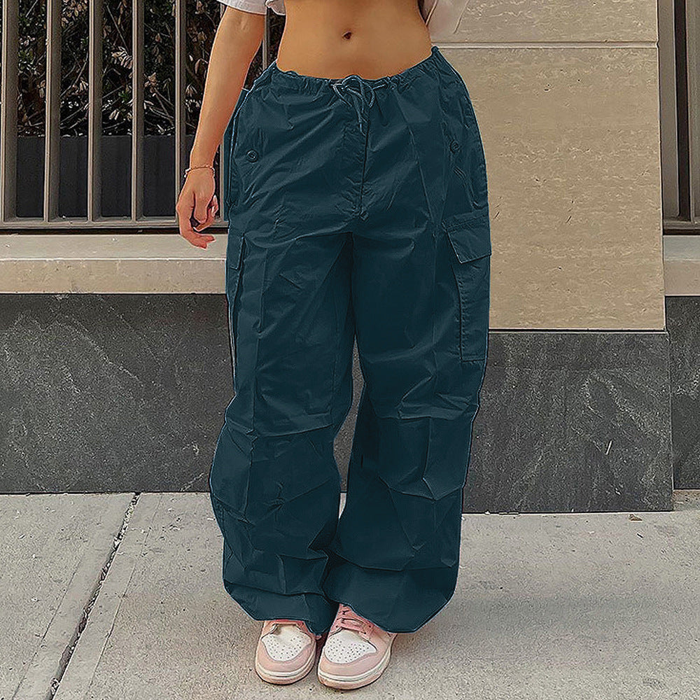 Damen Cargo-Hose mit elastischem Bund und seitlichen Taschen WW