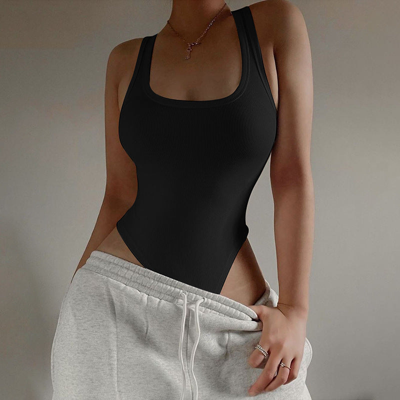 Damen Body mit tiefem U-Ausschnitt und verstellbaren Trägern W&W