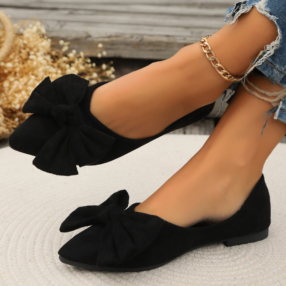 Damen Ballerina-Schuhe mit elegantem Schleifendetail und rutschfester Sohle WW