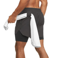 Damen Sportliche Flexibler Laufshorts mit Innenhose WW