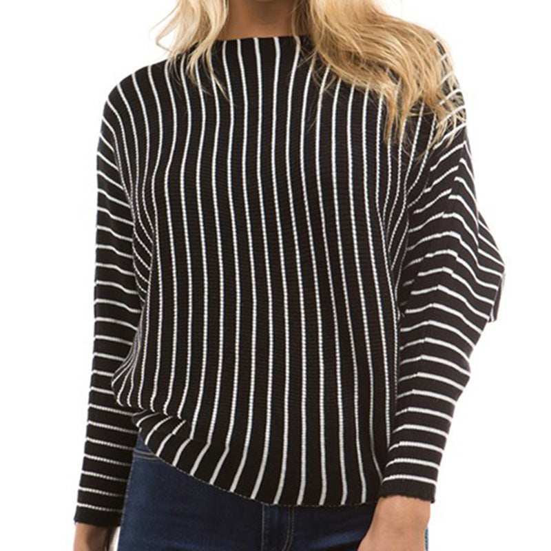 Damen Strickpullover mit geometrischem Rippdesign und trendigen Streifen WW