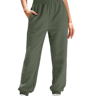 Damen lockere Waffelstruktur Jogginghose WW
