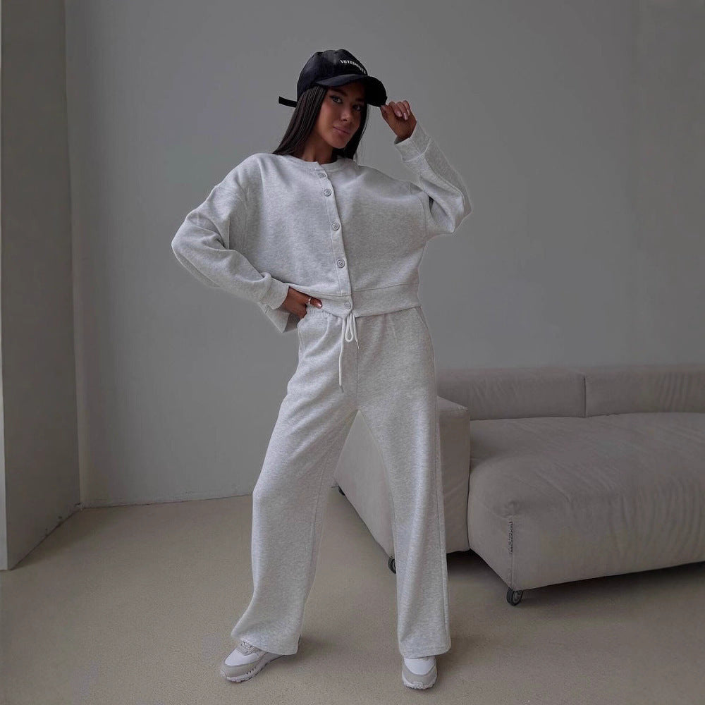 Damen bequeme Sweatshirt- und Jogginghose-Kombination WW