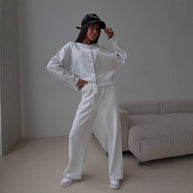 Damen bequeme Sweatshirt- und Jogginghose-Kombination WW