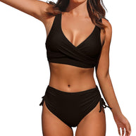 Damen Bikini-Set mit elegantem Wickeldesign und figurformendem Höschen WW