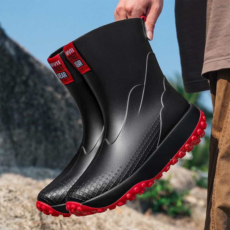 Herren Gummistiefel mit rutschfester Sohle WW