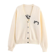 Damen Strickjacke mit dekorativen Knopfdetails und hochwertigem Material WW