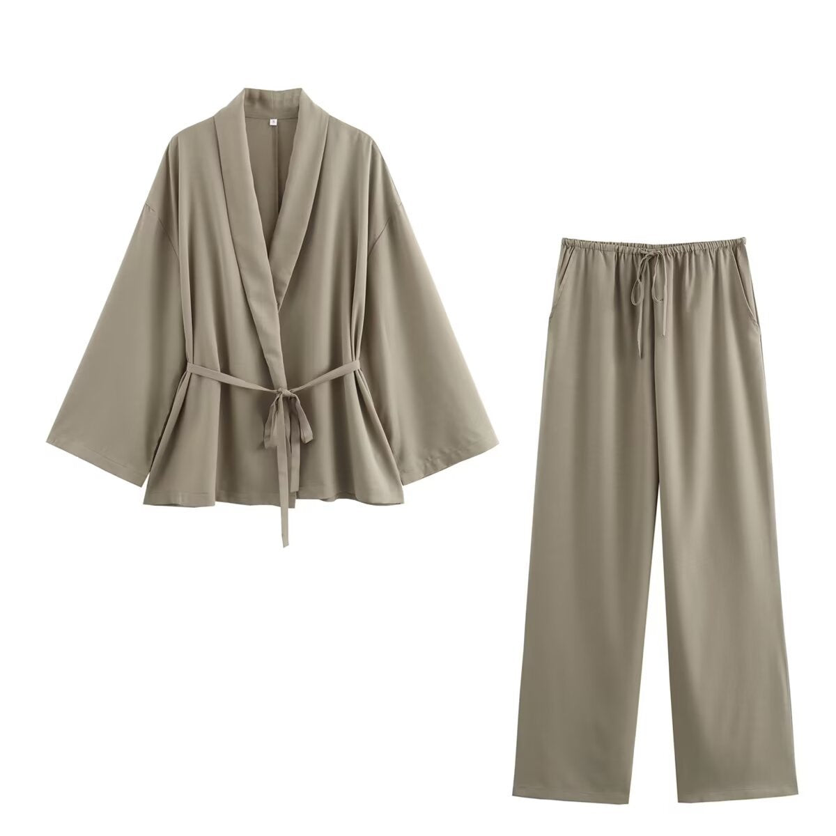Damen weite Freizeithose mit elastischem Bund und lässigem Schnitt WW