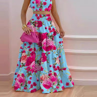 Damen Zweiteiliges Sommer-Outfit mit Volants WW