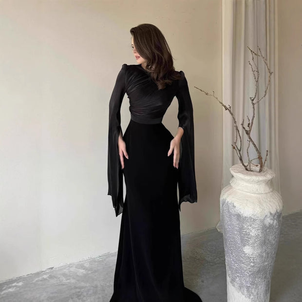 Damen Abendkleid mit eleganter Drapierung WW