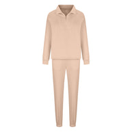 Damen Sportliche Pullover-Set mit hohem Kragen WW