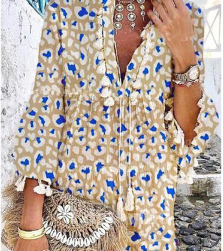 Damen Kaftan mit fröhlichem Muster WW
