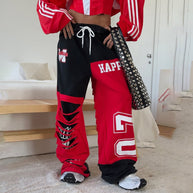 Damen Sportliche Baggy-Hose mit kreativen Cut-Outs und lässigem Stil WW