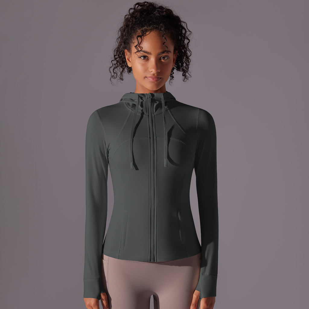 Damen Funktionsjacke mit leichtem Mesh-Einsatz und verstellbarem Kapuzenbereich WW