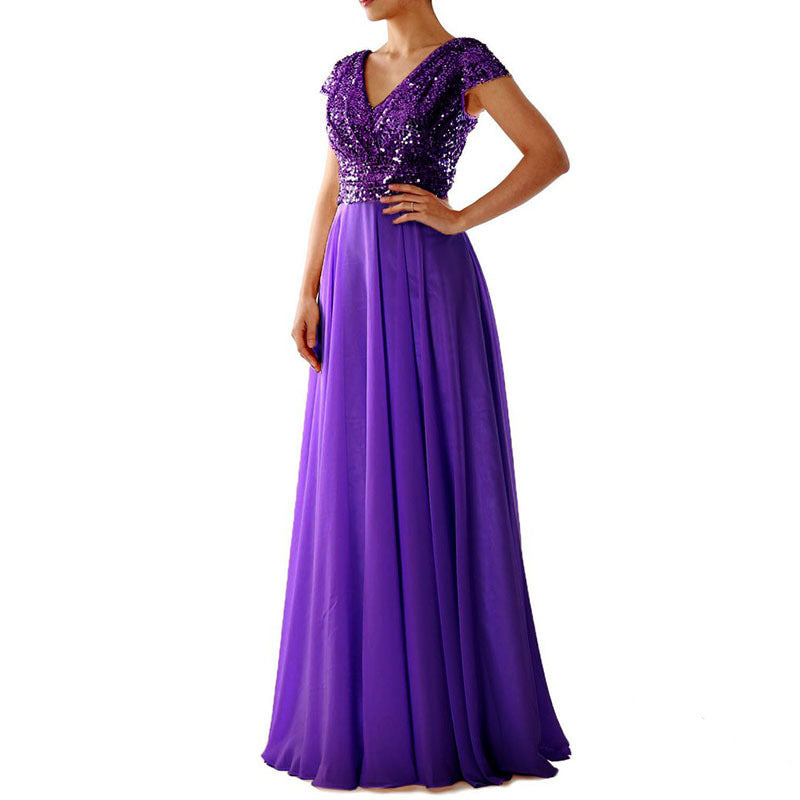 Damen Abendkleid mit funkelndem Oberteil WW