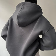 Damen oversized Kapuzenpullover mit Kängurutasche und bequemer Passform WW