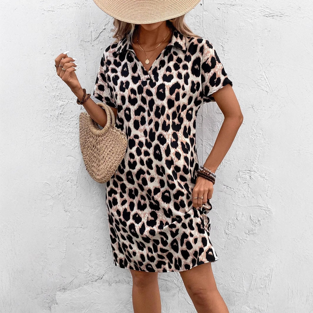 Damen Polo-Kleid im trendigen Leopardenmuster WW