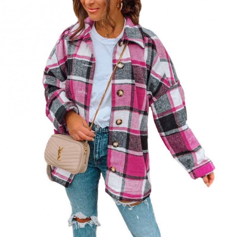 Damen Karierte Flanelljacke WW