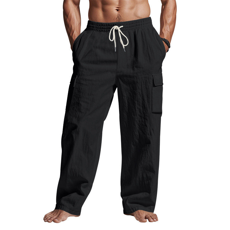 Herren Cargo-Hose mit elastischem Bund und mehreren Taschen WW