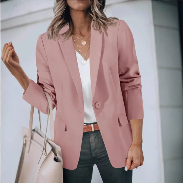 Damen lässiger Blazer mit elegantem Schnitt und praktischen Taschen WW