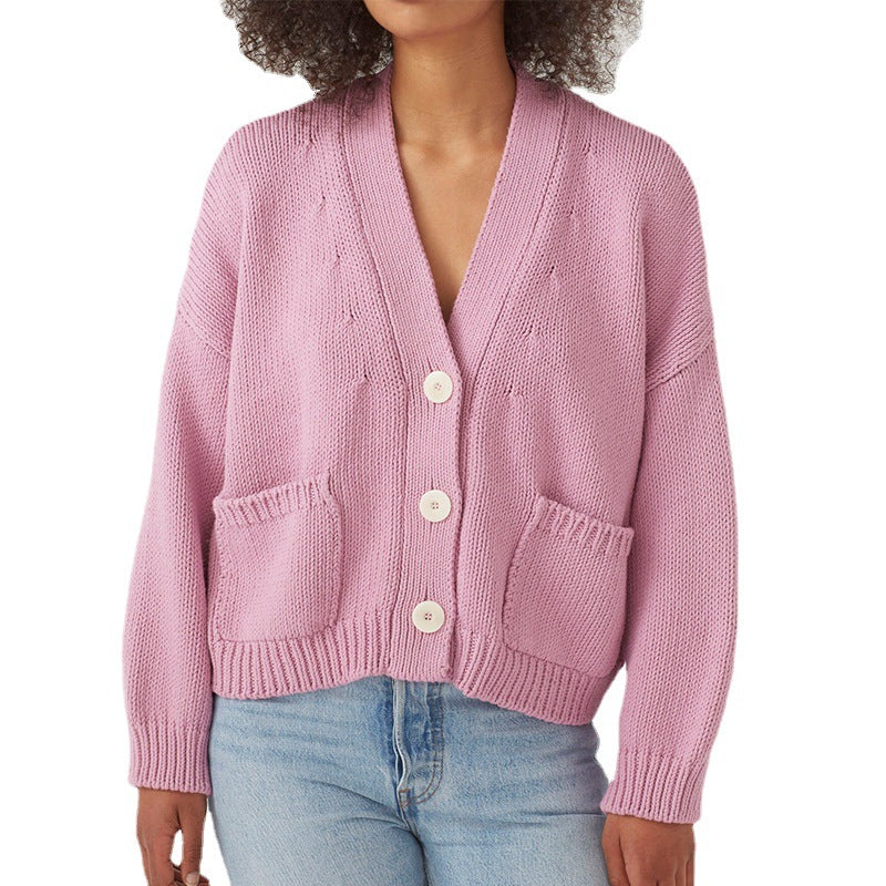 Damen Strickjacke mit praktischen Taschen WW