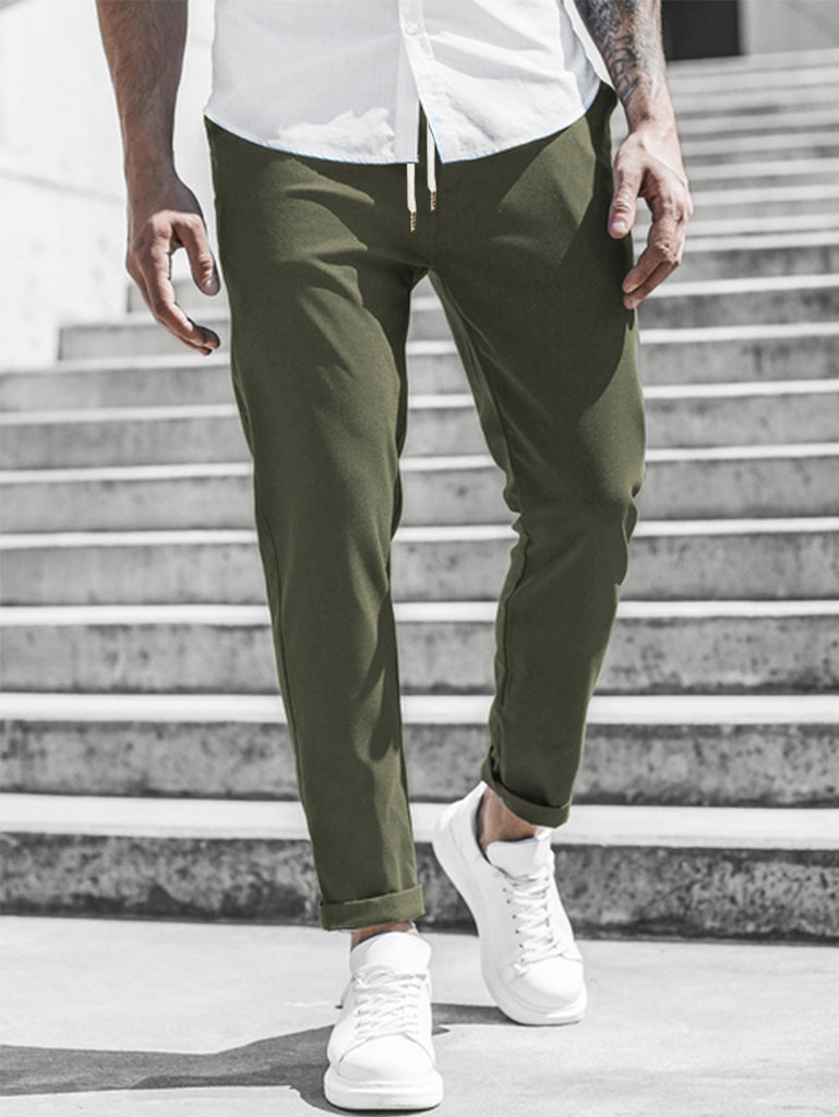Herren Sportliche Chino-Hose mit flexiblem Bund und modernen Details WW