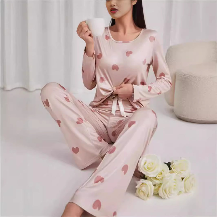 Damen Satin Pyjama Set WW