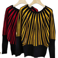 Damen Pullover mit modernem Streifenmuster und lässigem Schnitt WW