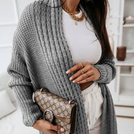 Damen Strick-Cardigan mit strukturiertem Muster und offenem Schnitt WW