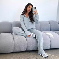 Damen bequeme und stylische Sweatshirt-Hose-Kombination WW