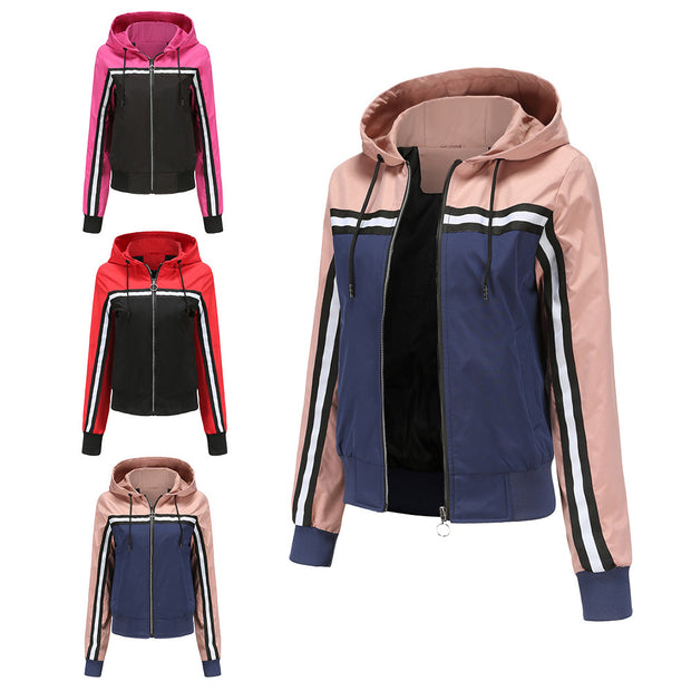 Damen sportliche Jacke mit modernen Streifenelementen WW