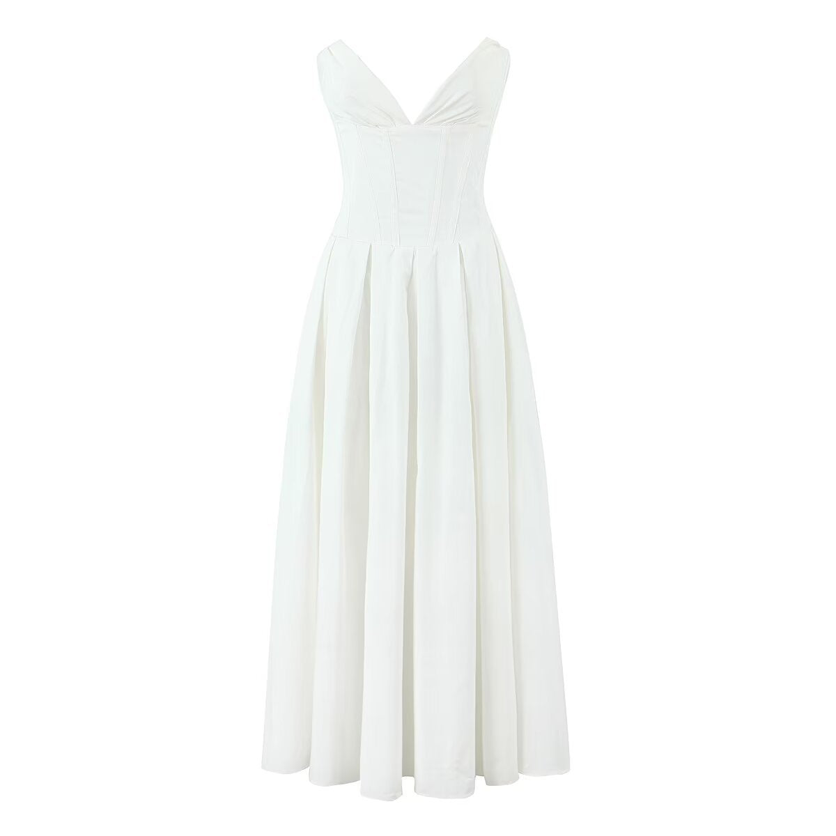 Damen Abendkleid mit herzförmigem Ausschnitt und fließendem Rock WW