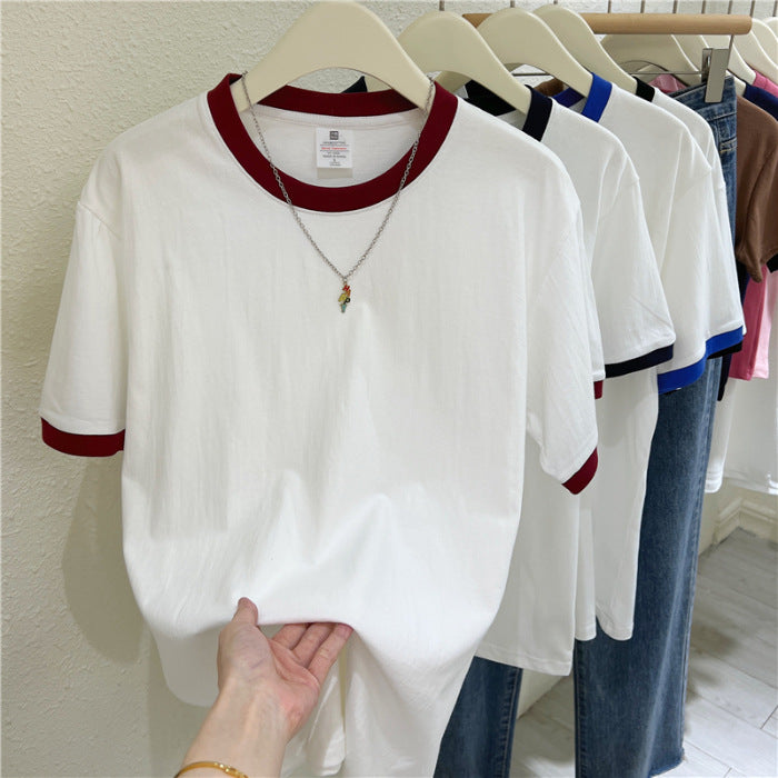 Femme Classic Kontrastbesatz T-Shirt WW