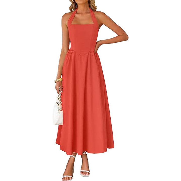 Damen Maxi-Kleid mit raffiniertem Trägerdesign und elegantem Schnitt W&W Mode
