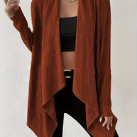 Damen Drapierte Langjacke aus atmungsaktivem Material mit modernem Schnitt WW