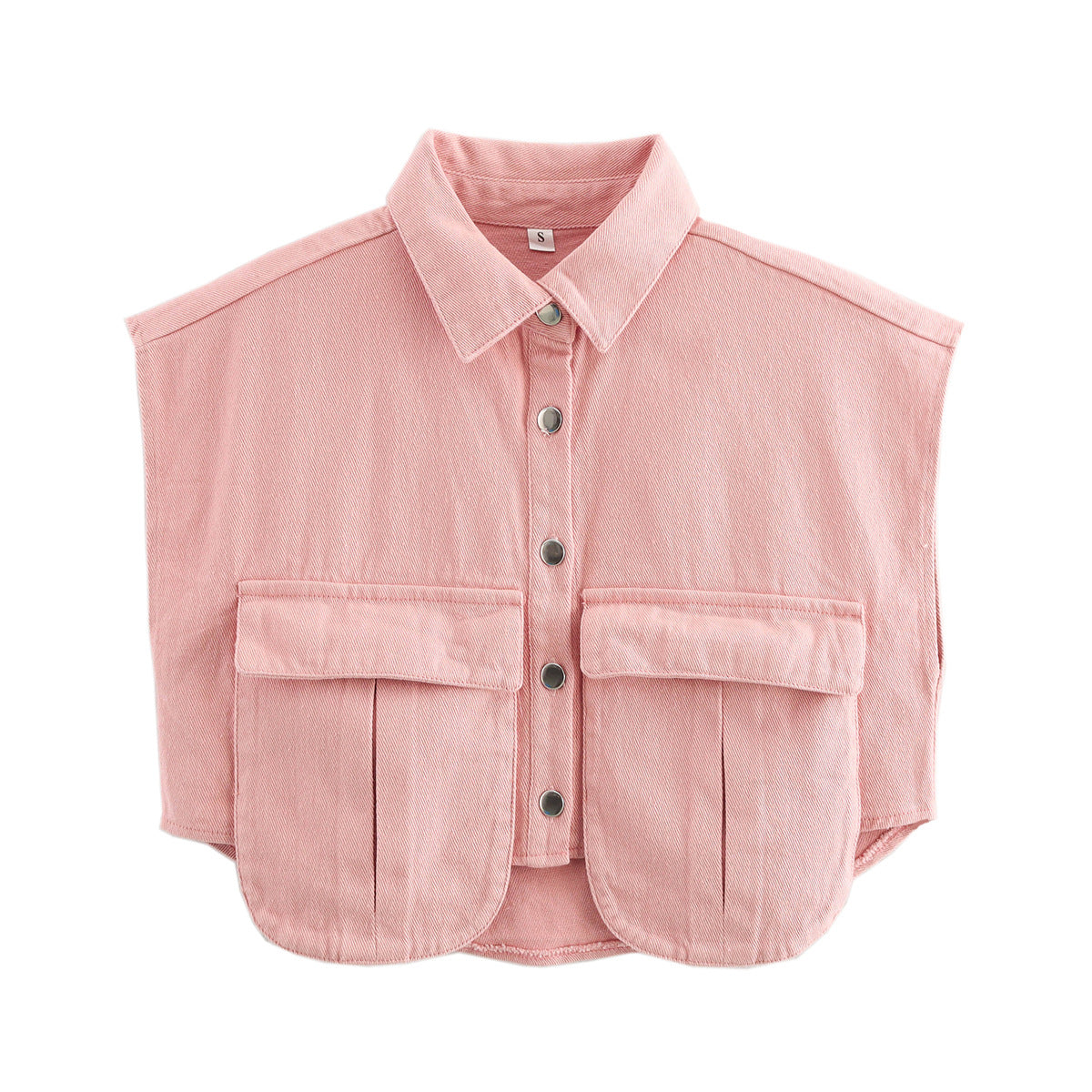 Damen ärmellose Utility-Bluse mit Taschen WW