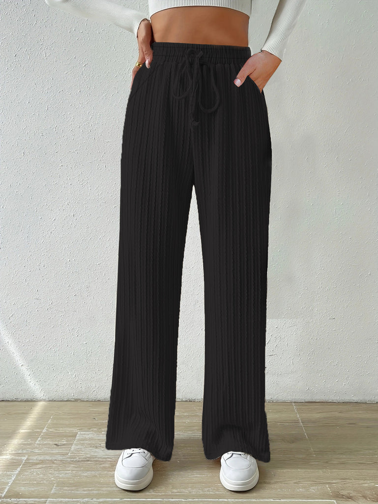 Damen Hochwertige Jersey-Hose mit elastischem Bund und sportlichem Design WW