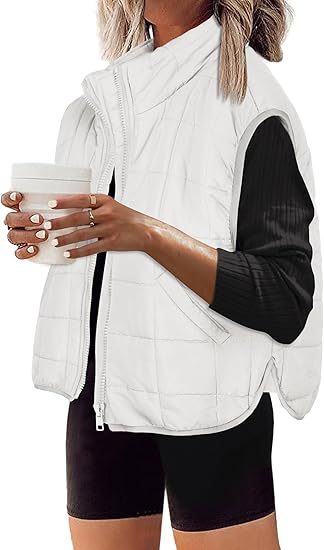 Damen Steppweste mit hohem Kragen und praktischen Seitentaschen WW