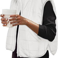 Damen Steppweste mit hohem Kragen und praktischen Seitentaschen WW