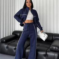 Damen Sportliches Wohlfühl-Set mit hohem Kragen und weitem Schnitt WW