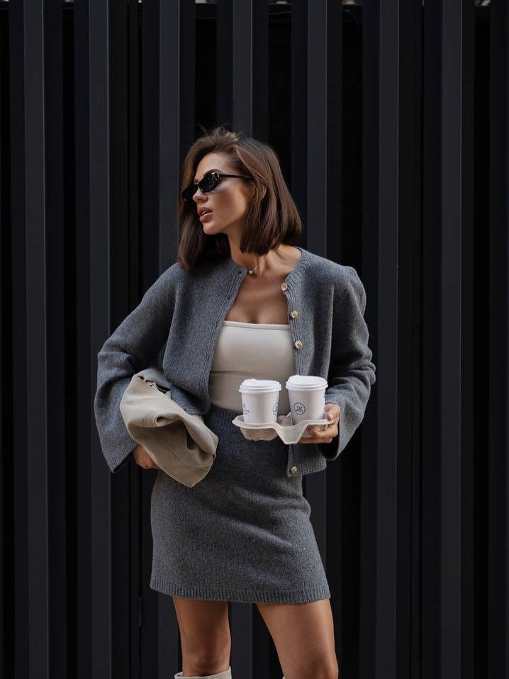 Damen Set aus weichem Strickmaterial WW