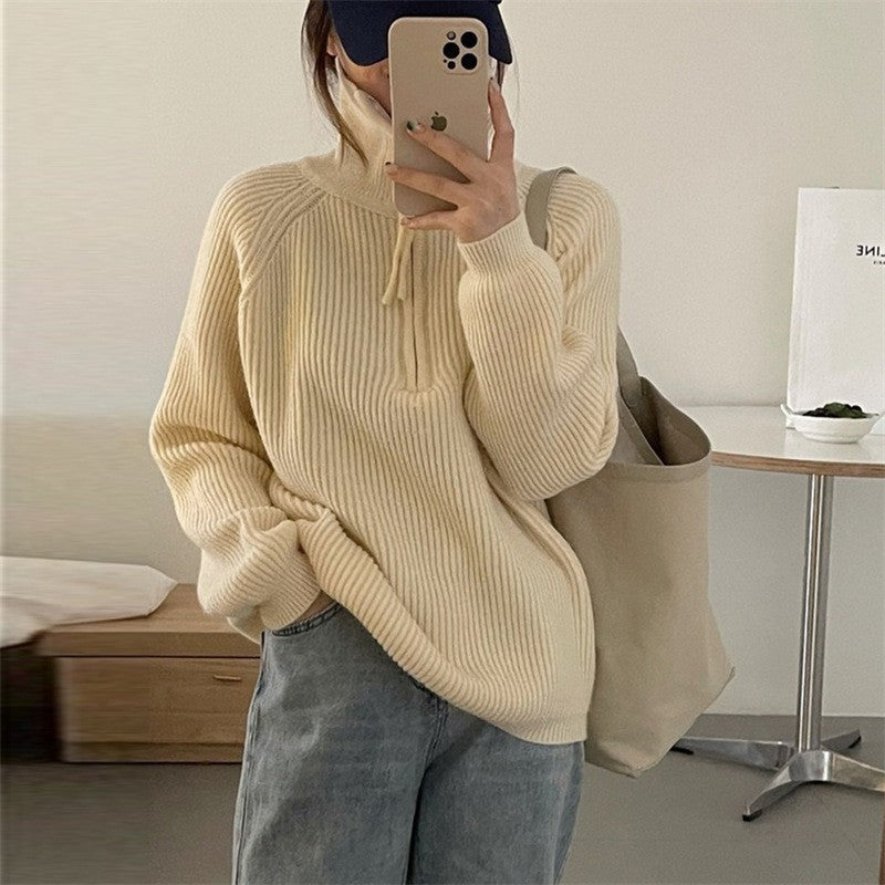Damen kuscheliger Hoodie mit hochschließendem Reißverschluss WW