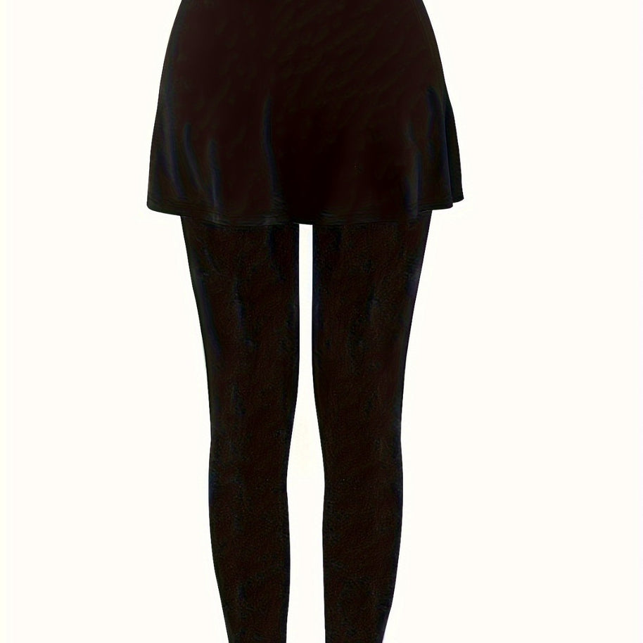 Damen Leggings mit schwingendem Rock WW