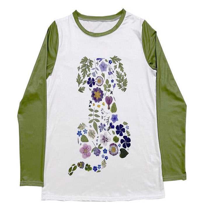 W&W Mode | Floral Rundhalsausschnitt T-Shirt